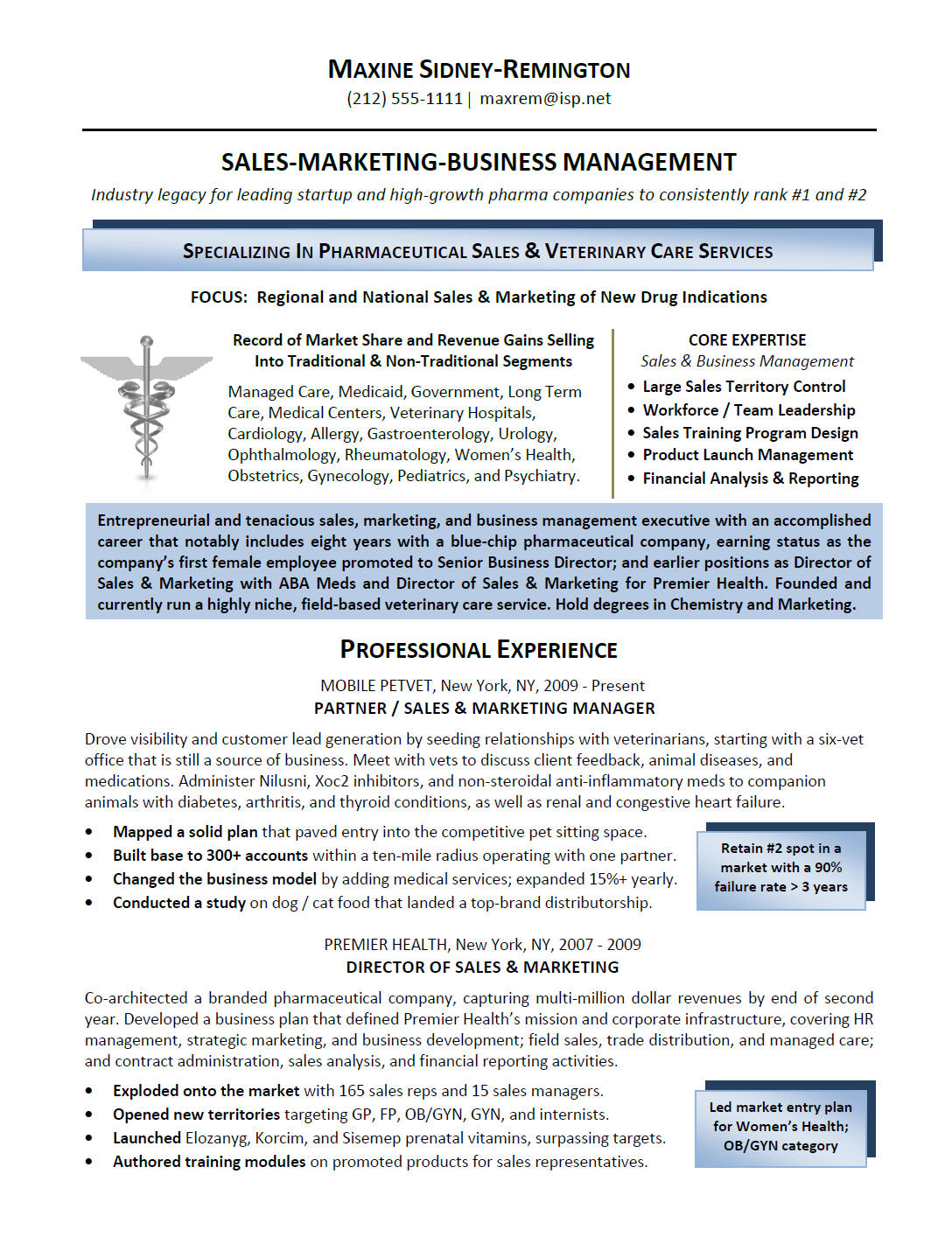 Resume - Pharma Sales and Marketing Executive